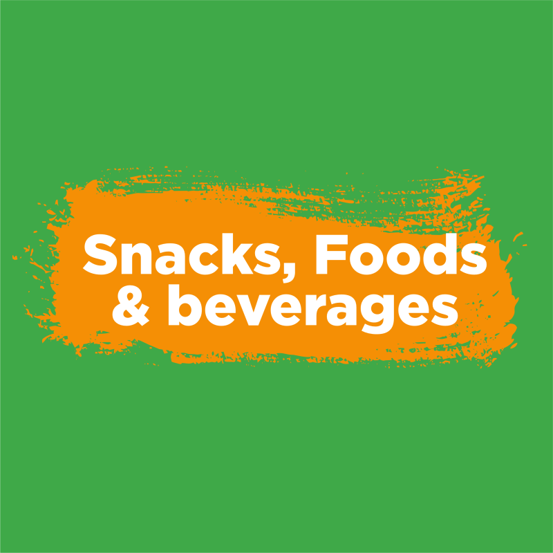 Snacks, Foods and Beverages